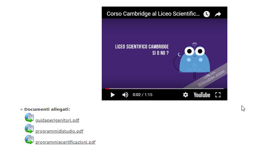 École secondaire scientifique en anglais